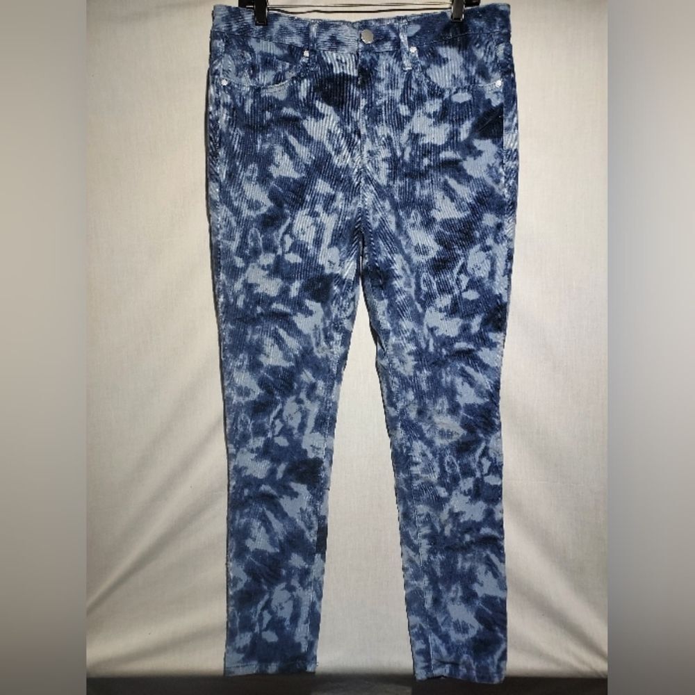 Seven7 Ultra High Rise Skinny‎ camo corduroy pants women's size 14